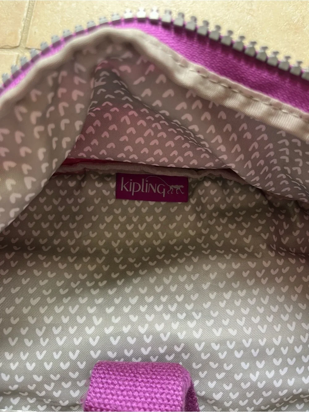 Kipling Magenta Purple Backpack